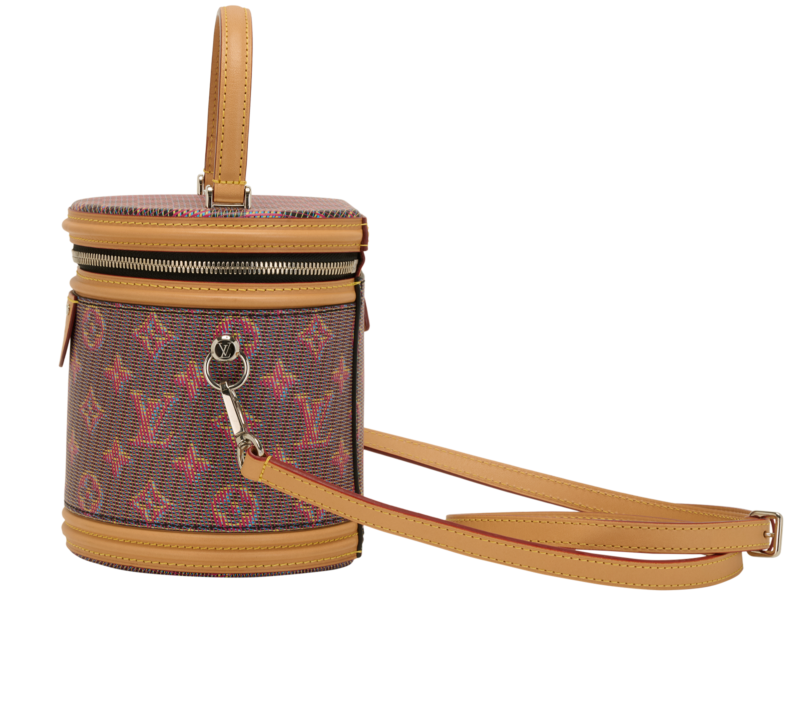 Pop Cannes, &pound;1,300, Handbags, Black/Brown/Pink, Canvas, Bottom view